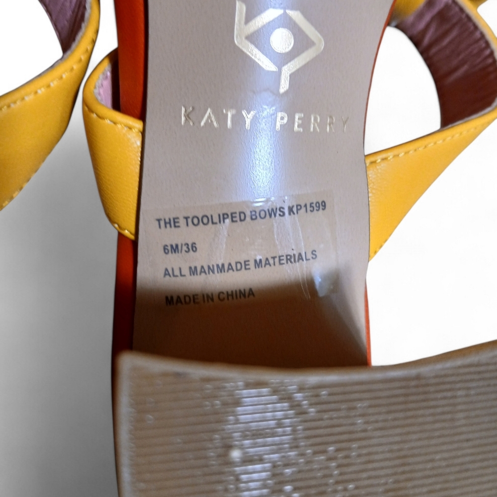Katy Perry Women's Size 6 Multicolor Bow Sandals - Picture 7 of 8